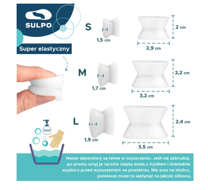 Hallux valgus - S/L Gel-Interdigitalkeil für Hallux valgus – Bild 2